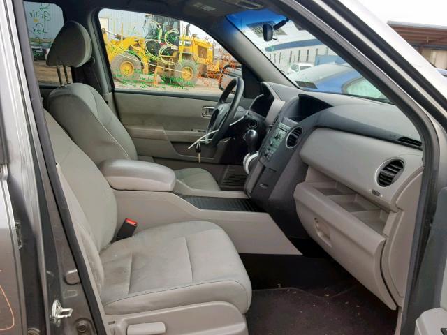 5FNYF48259B053466 - 2009 HONDA PILOT LX GRAY photo 5