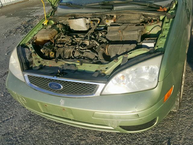 1FAHP34N87W160338 - 2007 FORD FOCUS ZX4 GREEN photo 7