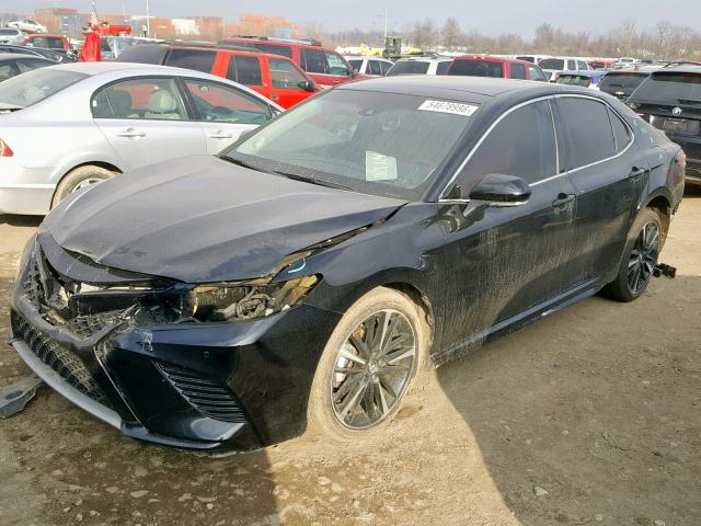 4T1BZ1HK3JU007315 - 2018 TOYOTA CAMRY XSE BLACK photo 2