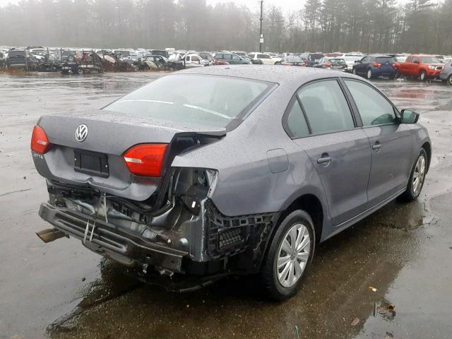 3VW2K7AJ2BM380846 - 2011 VOLKSWAGEN JETTA BASE SILVER photo 4