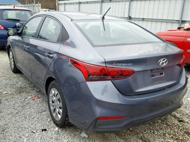 3KPC24A37JE011657 - 2018 HYUNDAI ACCENT SEL BLUE photo 3