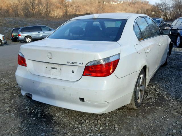 WBANF73557CU24963 - 2007 BMW 530 XI WHITE photo 4