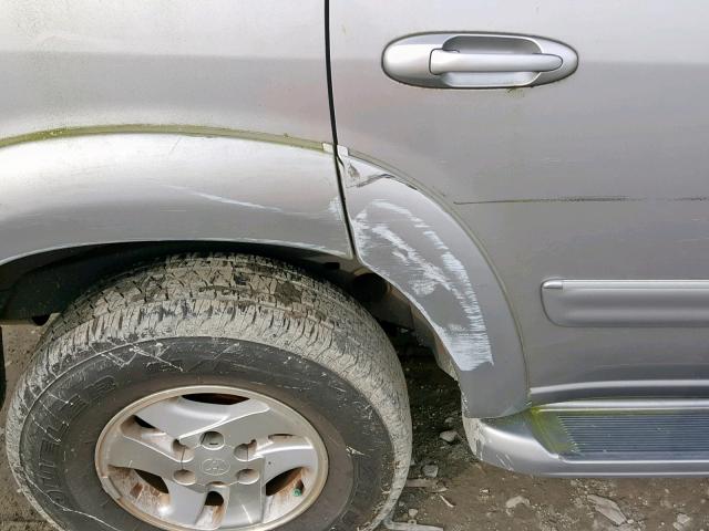 5TDBT48A02S102273 - 2002 TOYOTA SEQUOIA LI SILVER photo 9