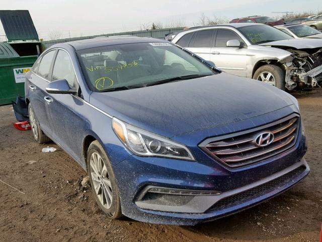 5NPE34AF1HH554458 - 2017 HYUNDAI SONATA SPO BLUE photo 1