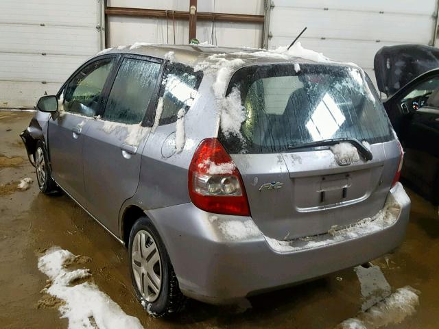 JHMGD37417S801384 - 2007 HONDA FIT GRAY photo 3