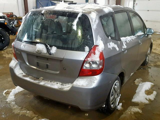 JHMGD37417S801384 - 2007 HONDA FIT GRAY photo 4