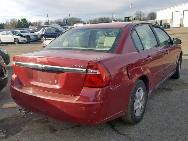 1G1ZT528X5F246629 - 2005 CHEVROLET MALIBU LS 红色 照片 4