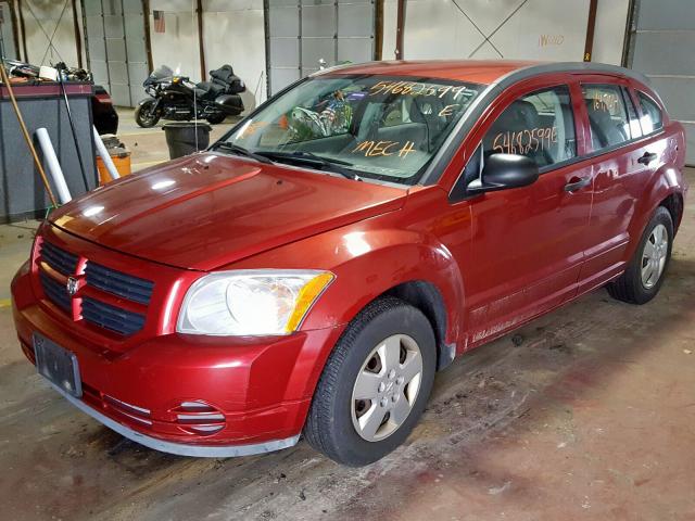 1B3HB28B27D373950 - 2007 DODGE CALIBER RED photo 2