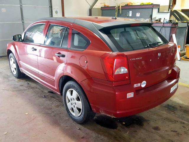 1B3HB28B27D373950 - 2007 DODGE CALIBER RED photo 3