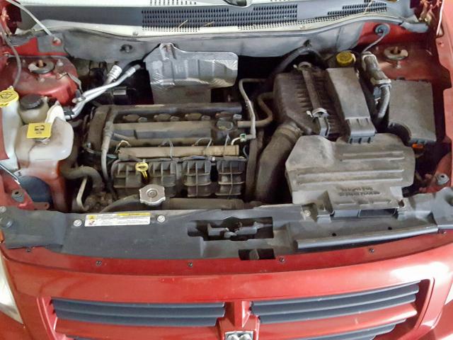 1B3HB28B27D373950 - 2007 DODGE CALIBER RED photo 7