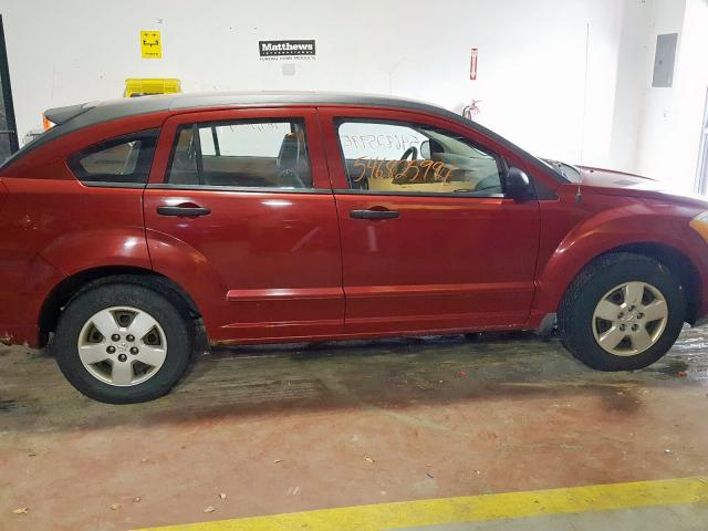 1B3HB28B27D373950 - 2007 DODGE CALIBER RED photo 9