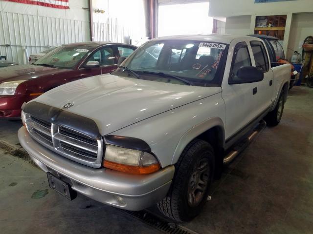 1D7HL48N13S163871 - 2003 DODGE DAKOTA QUA WHITE photo 2