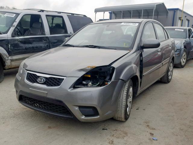 KNADH4A30A6654406 - 2010 KIA RIO LX GRAY photo 2