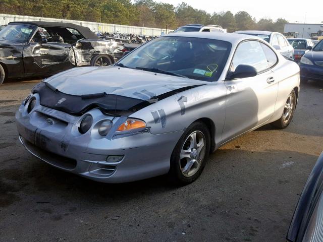 KMHJG25F41U231336 - 2001 HYUNDAI TIBURON SILVER photo 2