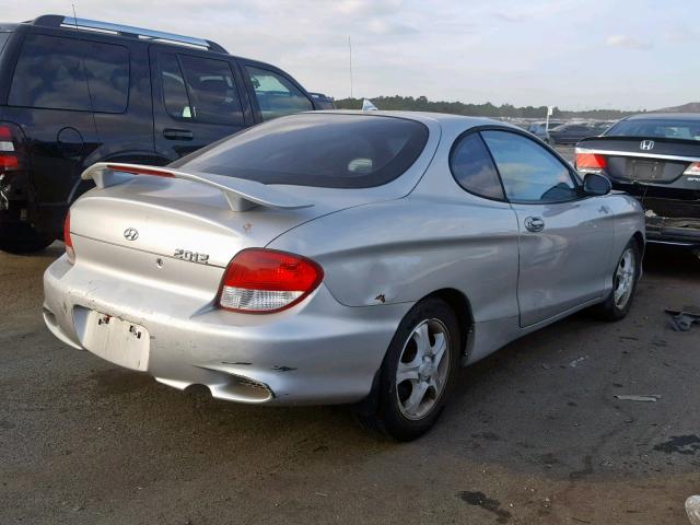 KMHJG25F41U231336 - 2001 HYUNDAI TIBURON SILVER photo 4