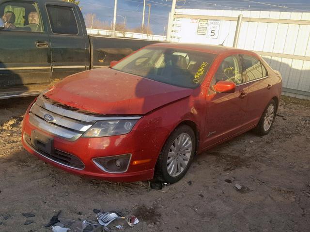 3FADP0L34BR183222 - 2011 FORD FUSION HYB RED photo 2