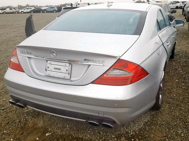 WDDDJ7HB9AA163244 - 2010 MERCEDES-BENZ CLS 63 AMG SILVER photo 4