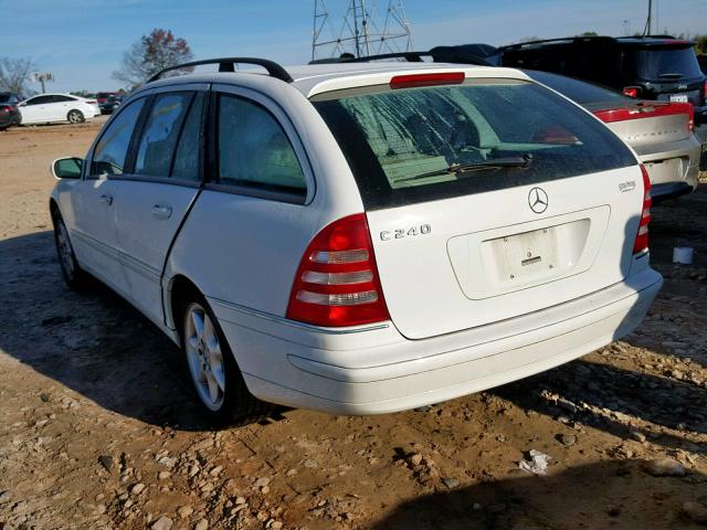 WDBRH61J33F360602 - 2003 MERCEDES-BENZ C 240 SPOR WHITE photo 3