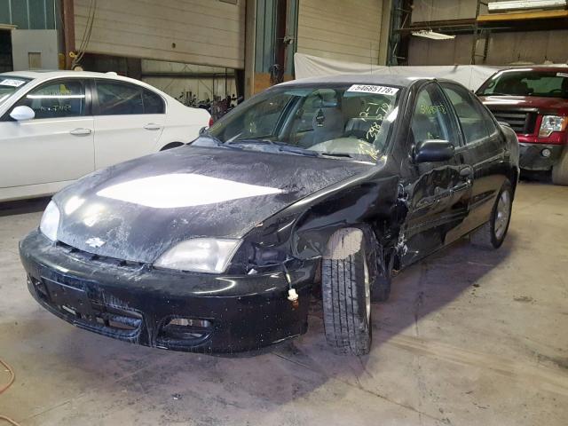 1G1JF52T517398878 - 2001 CHEVROLET CAVALIER L BLACK photo 2