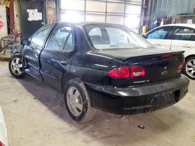 1G1JF52T517398878 - 2001 CHEVROLET CAVALIER L BLACK photo 3