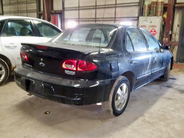 1G1JF52T517398878 - 2001 CHEVROLET CAVALIER L BLACK photo 4