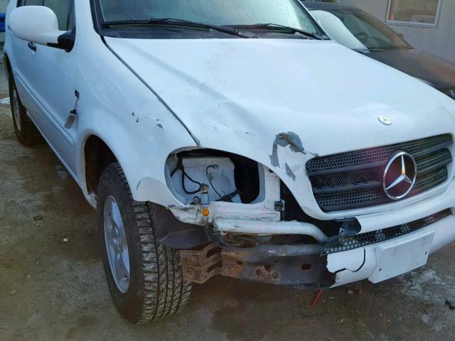 4JGAB54E1XA130063 - 1999 MERCEDES-BENZ ML 320 WHITE photo 9