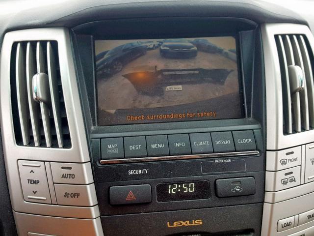 JTJGW31U062000266 - 2006 LEXUS RX 400 GOLD photo 9