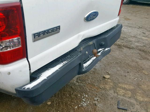 1FTYR10D87PA01951 - 2007 FORD RANGER WHITE photo 9