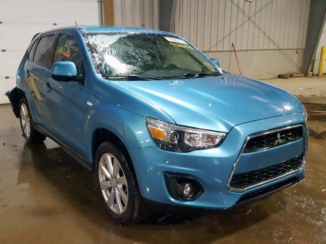 4A4AR3AU9EE030274 - 2014 MITSUBISHI OUTLANDER BLUE photo 1