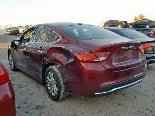 1C3CCCABXFN533284 - 2015 CHRYSLER 200 LIMITE RED photo 3