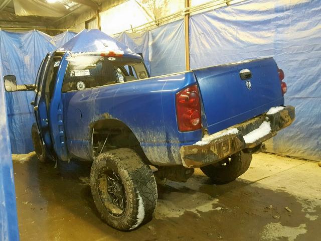 3D7KS28A68G116666 - 2008 DODGE RAM 2500 S BLUE photo 3