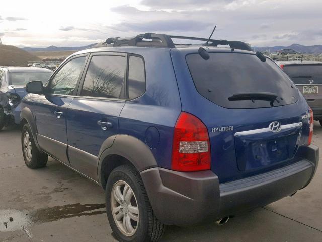 KM8JN12D67U525476 - 2007 HYUNDAI TUCSON SE BLUE photo 3