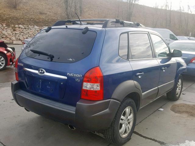 KM8JN12D67U525476 - 2007 HYUNDAI TUCSON SE BLUE photo 4