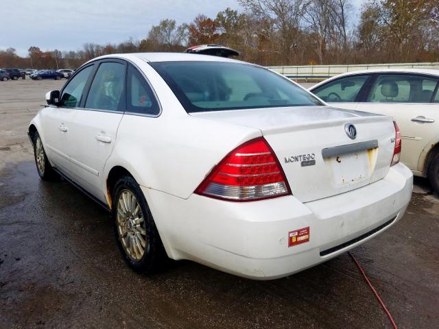 1MEHM43125G605668 - 2005 MERCURY MONTEGO PR WHITE photo 3