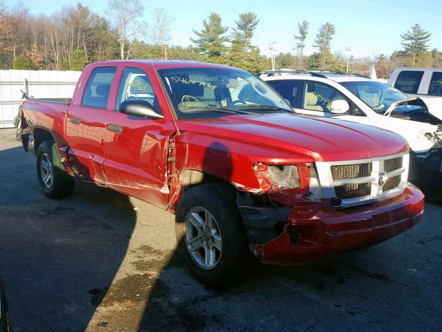 1D7CW3GK7AS202799 - 2010 DODGE DAKOTA SXT RED photo 1