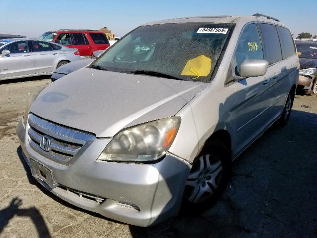 5FNRL38686B441197 - 2006 HONDA ODYSSEY EX SILVER photo 2