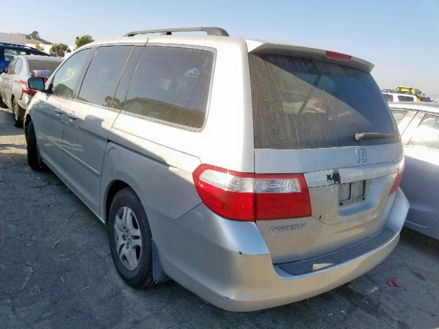 5FNRL38686B441197 - 2006 HONDA ODYSSEY EX SILVER photo 3