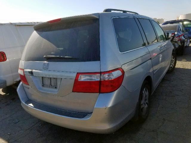 5FNRL38686B441197 - 2006 HONDA ODYSSEY EX SILVER photo 4