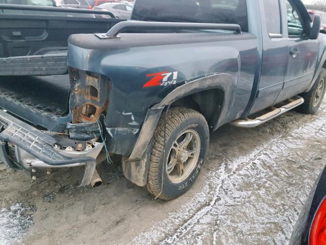 2GCEK19J571666528 - 2007 CHEVROLET SILVERADO BLUE photo 9