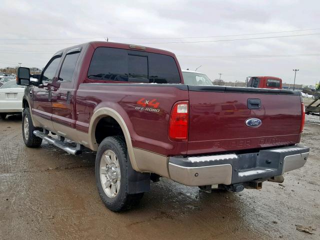 1FTSW31R98EA60430 - 2008 FORD F350 SRW S RED photo 3