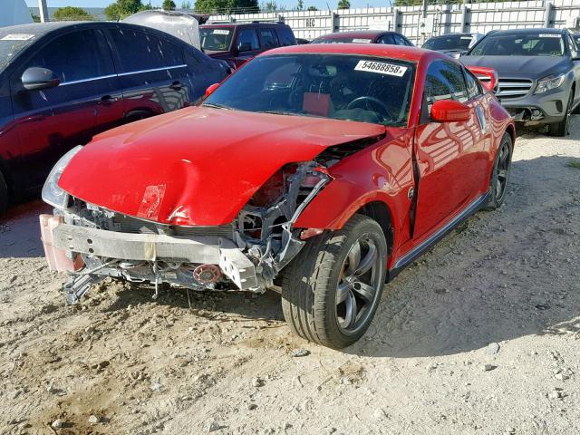 JN1BZ34E58M751477 - 2008 NISSAN 350Z COUPE RED photo 2