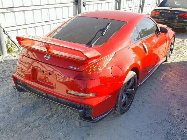 JN1BZ34E58M751477 - 2008 NISSAN 350Z COUPE RED photo 4