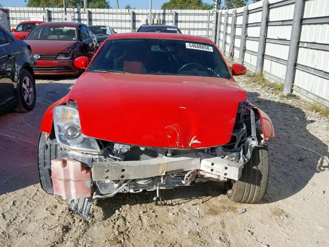 JN1BZ34E58M751477 - 2008 NISSAN 350Z COUPE RED photo 9