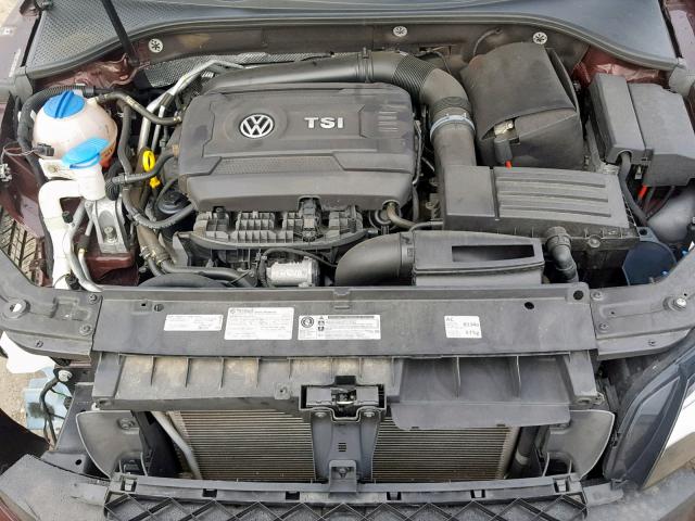 1VWAT7A31EC090145 - 2014 VOLKSWAGEN PASSAT S BURGUNDY photo 7