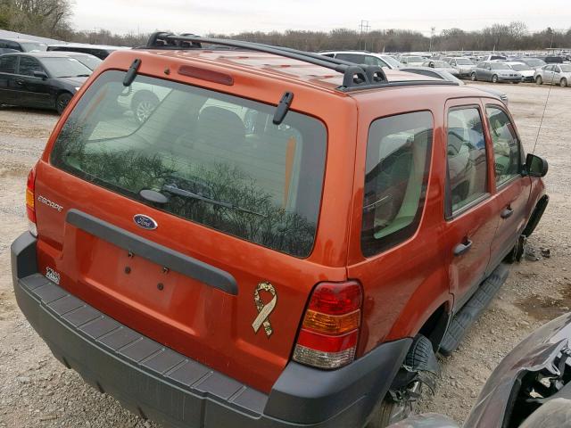 1FMYU02Z76KA52382 - 2006 FORD ESCAPE XLS ORANGE photo 4