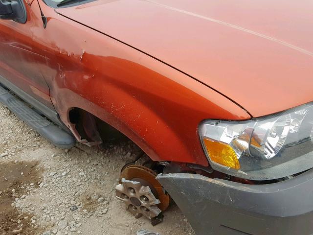 1FMYU02Z76KA52382 - 2006 FORD ESCAPE XLS ORANGE photo 9