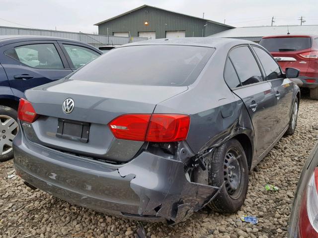 3VW2K7AJ6EM252713 - 2014 VOLKSWAGEN JETTA BASE 灰色 照片 4