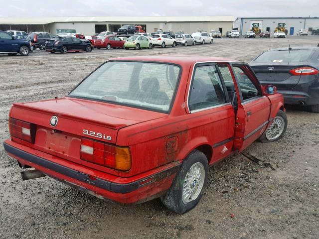 WBAAA2300K4494474 - 1989 BMW 325 I AUTO RED photo 4