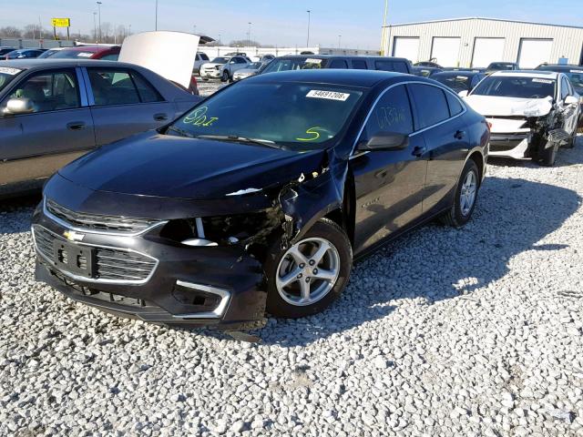1G1ZB5ST7JF255077 - 2018 CHEVROLET MALIBU LS შავი ფოტო 2