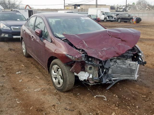 19XFB2F58FE277790 - 2015 HONDA CIVIC LX MAROON photo 1